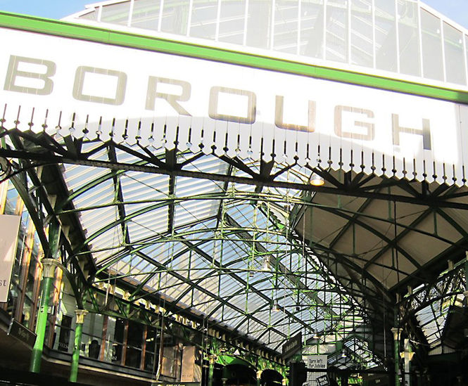 Traditional patent glazing, Borough Market, London