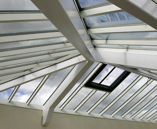 Skyline Box patent glazing installation - HMP Durham
