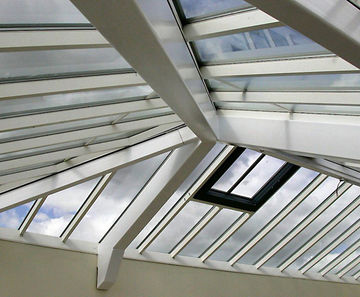 Skyline Box patent glazing installation - HMP Durham