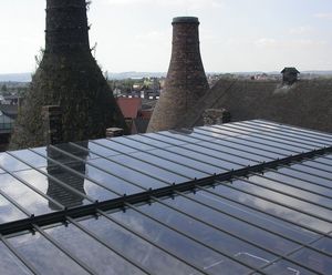 Skyline Box patent glazing installation – Roslyn Works