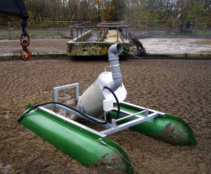 Spiral aerators at a domestic wastewater treatment works