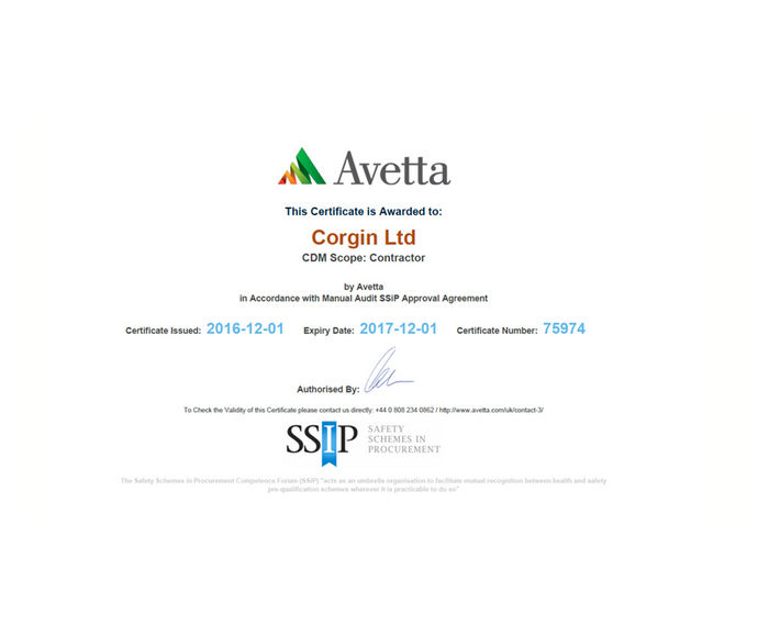 Corgin achieves Avetta accreditation once again Corgin