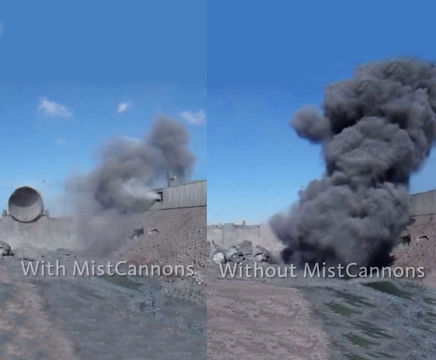 MistCannons help suppress dust plume at UK steelworks