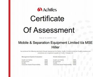 MSE Hiller achieves 100% rating for Achilles UVDB