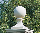 13" Ball and Collared Base cast stone finial - on this page