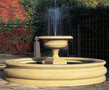 Roman cast stone pool surround