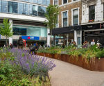 Corten steel planters for Moorgate Oval