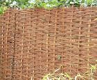 Willow hurdles and panels for garden screening