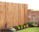 Residential closeboard timber fencing