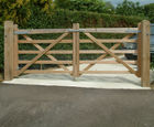 Timber driveway gates