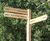 Rustic Oak Fingerpost - outdoor timber wayfinding 3