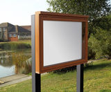 Outdoor man-made timber noticeboards for villages and communities - on this page