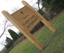 Traditional bespoke oak signage for the National Trust