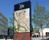 Contemporary wayfinding monoliths for business district - on this page