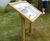 Musketeer Twin Leg Wooden Lectern - oak display stand for signage 2