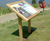 Musketeer Twin Leg Wooden Lectern - oak display stand for signage 6