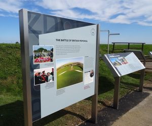 Signage for The Battle of Britain Memorial Trust