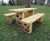Engraved timber picnic tables, seats and bins for park 7