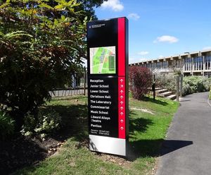 Wayfinding and welcome signage - Dulwich College campus