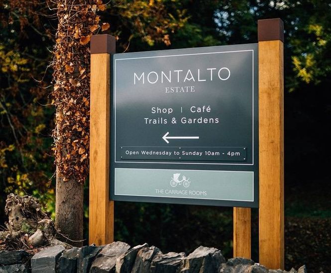 Wayfinding signage for Montalto countryside estate
