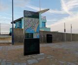 Contemporary wayfinding signage scheme for coastal town - on this page
