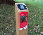 Activity Trail Waymarker Post - oak signpost for trails and parks