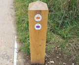Oak Waymarking Post - hardwood oak trail marker for footpaths - on this page