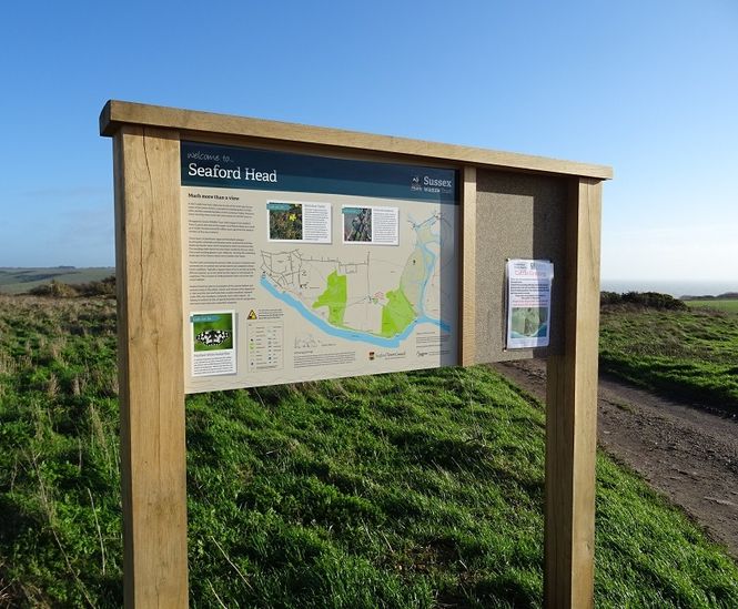 Visitor signage for Seaford Head Nature Reserve | Fitzpatrick Woolmer