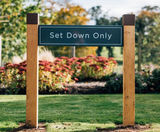 Grenadier Badging Sign - oak and aluminium outdoor signage - on this page