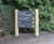 Grenadier Directional Sign - oak and aluminium wayfinding 2