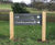Grenadier Directional Sign - oak and aluminium wayfinding 4