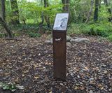 Corten weathering steel lecterns for wetland habitat - on this page