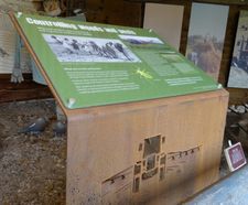 Corten weathering steel interpretation lecterns
