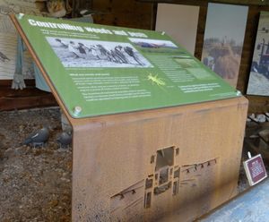 Corten weathering steel interpretation lecterns