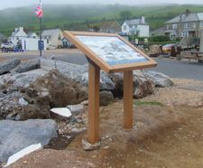 Recycled plastic interpretation displays - South Devon