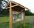 Bowman A Entrance Sign - oak outdoor sign for site or building entrances 4