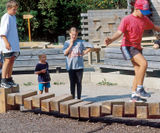 Balance Blocks - wooden playground balance trail for children - on this page