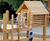 Platform House 4904 - small larch playhouse with slide for playgrounds 5