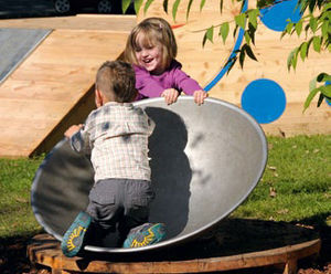 Wobble Dish - metal playground balance dish for young children