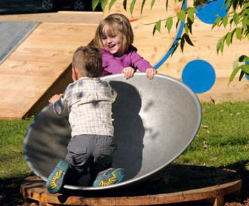 Wobble Dish - metal playground balance dish for young children