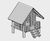 Big Playing House - larch wood playhouse for children’s outdoor play 4