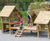 House Group A Play Village - larch timber playhouse for public playgrounds 6