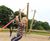 Triple Beam Swing - larch wood playground swing for group play 6