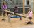 Double See Saw - timber playground see saw for four children 1