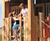 Big Hexagonal Platform With Roof - larch wood playground centrepiece 3