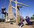 Cross Scales - larch timber see-saw with hanging seats for playgrounds 3