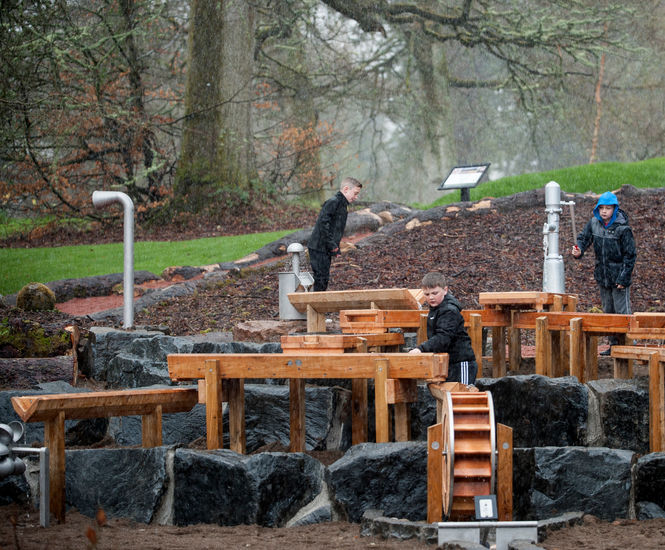 Water and sensory play area - Dumfries House Estate
