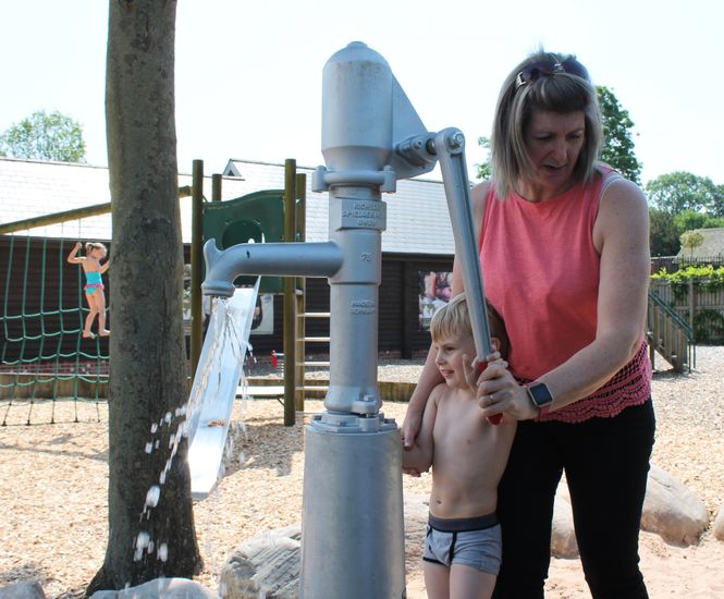 Water and water play area for Wentworth Garden Centre