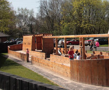 Bespoke barge sand play feature for heritage area park