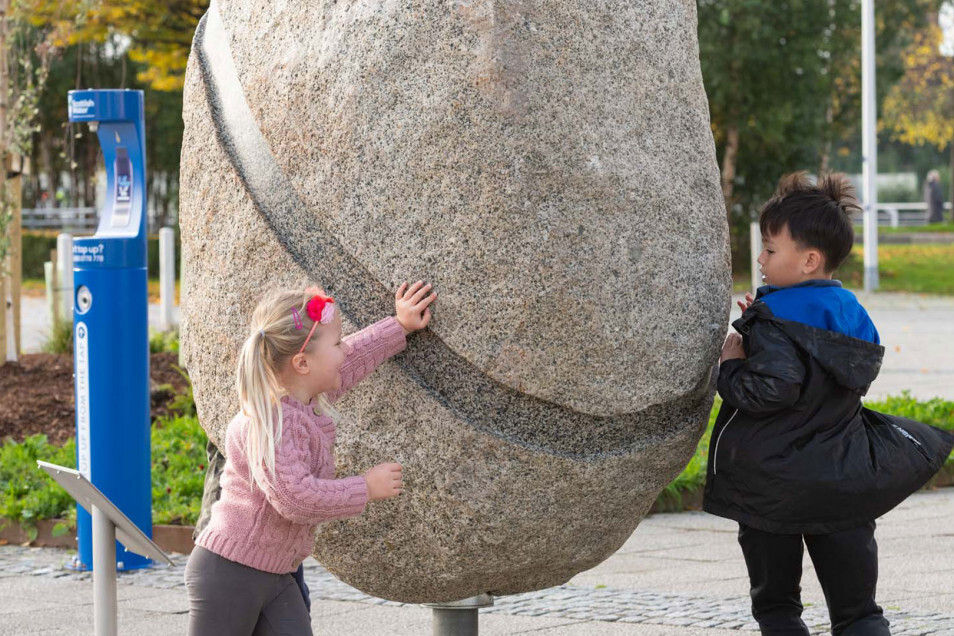 Outdoor sensory play equipment Glasgow Science Centre Timberplay